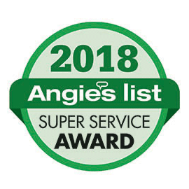 Logo mentioning that Master Attic is a company that was awarded in 2018 as a company offering super good customer service