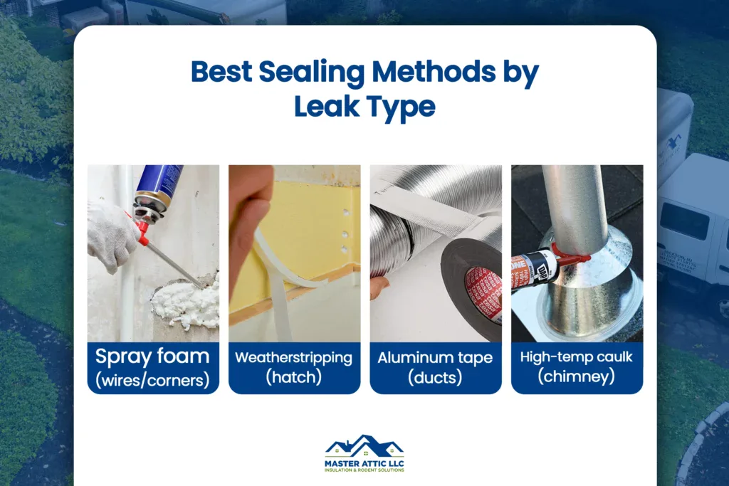 Best Sealing Methods by Leak Type
