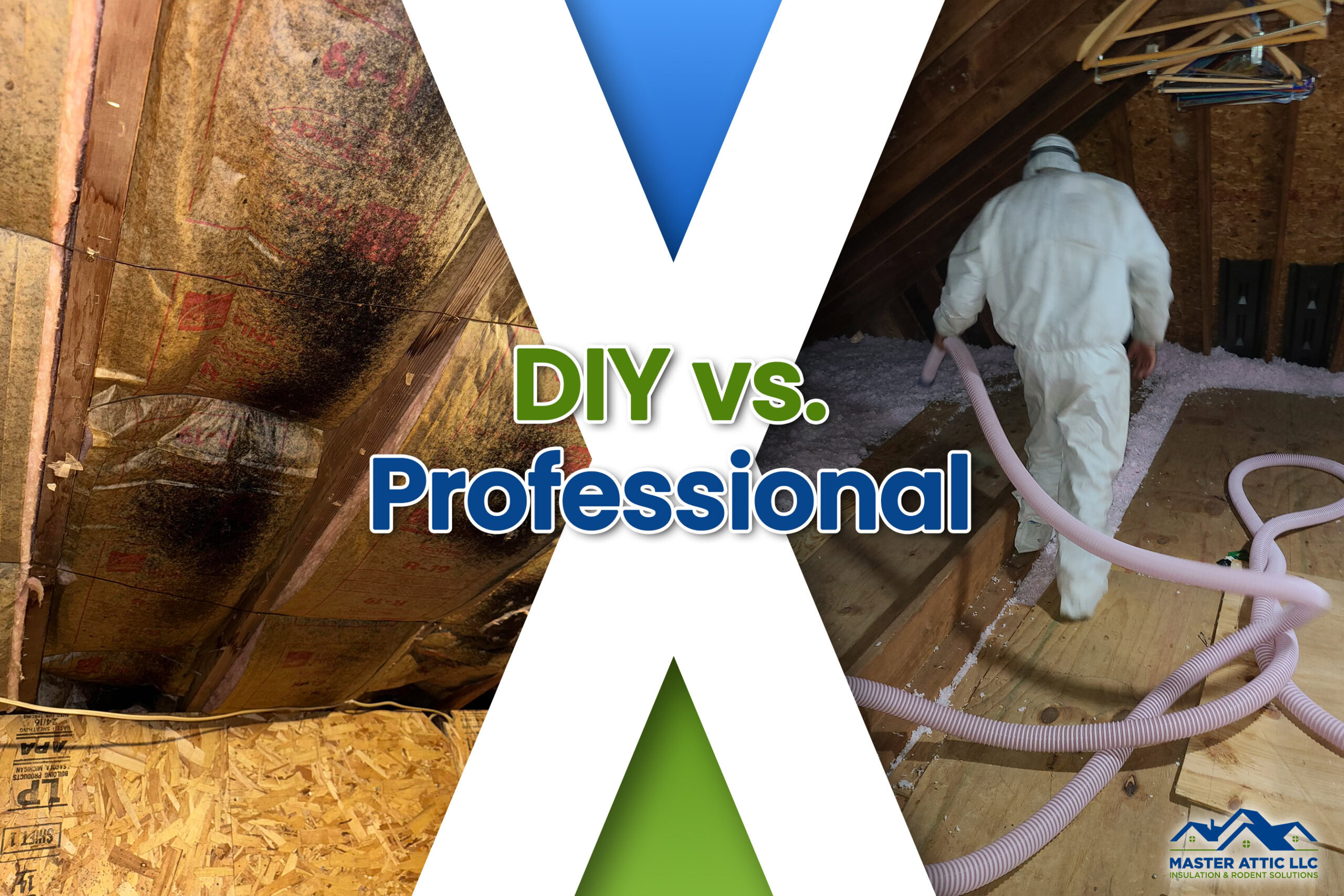 Insulation installation comparison between DIY and professional services at Master Attic.