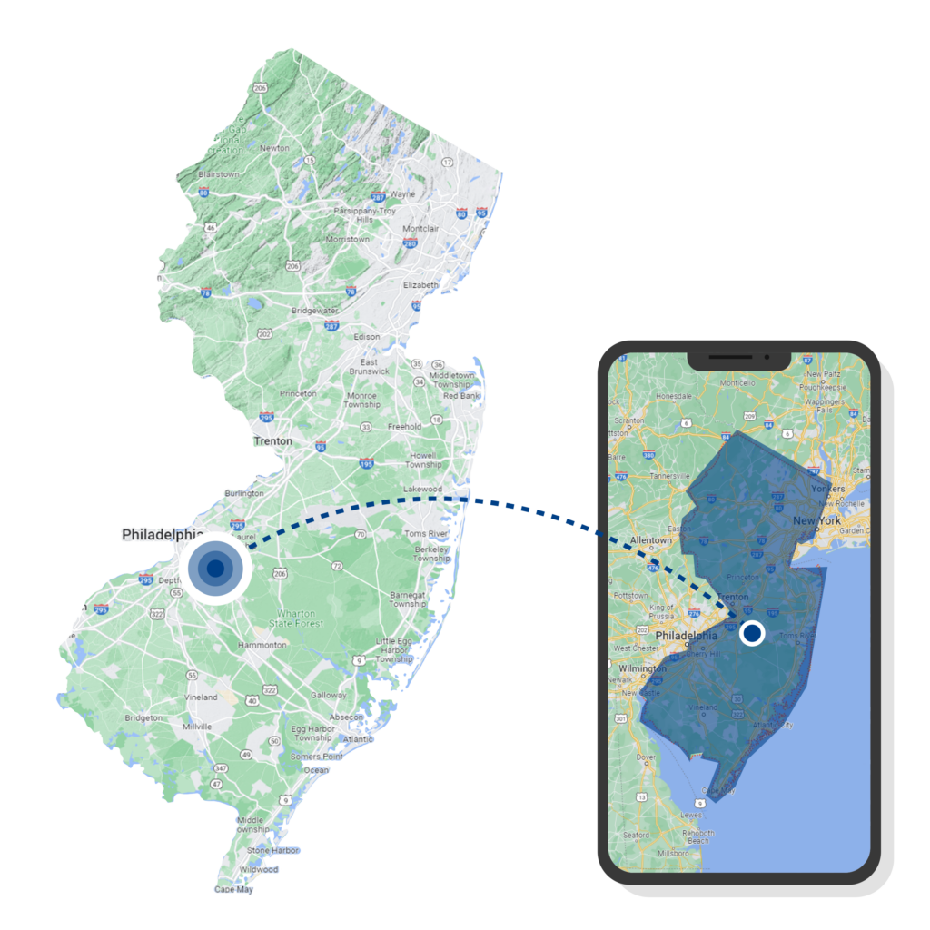Service Area Map New Jersey