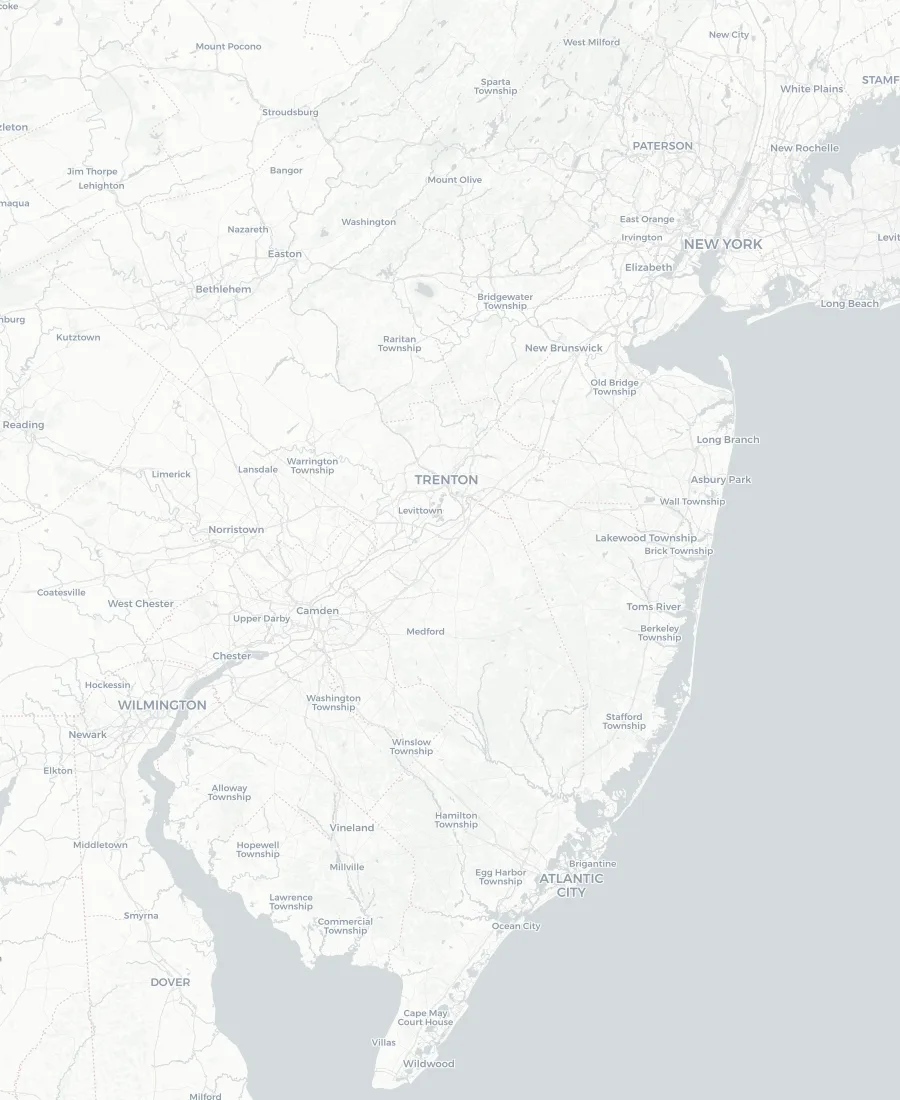 Map of the New Jersey counties Master Attic serves