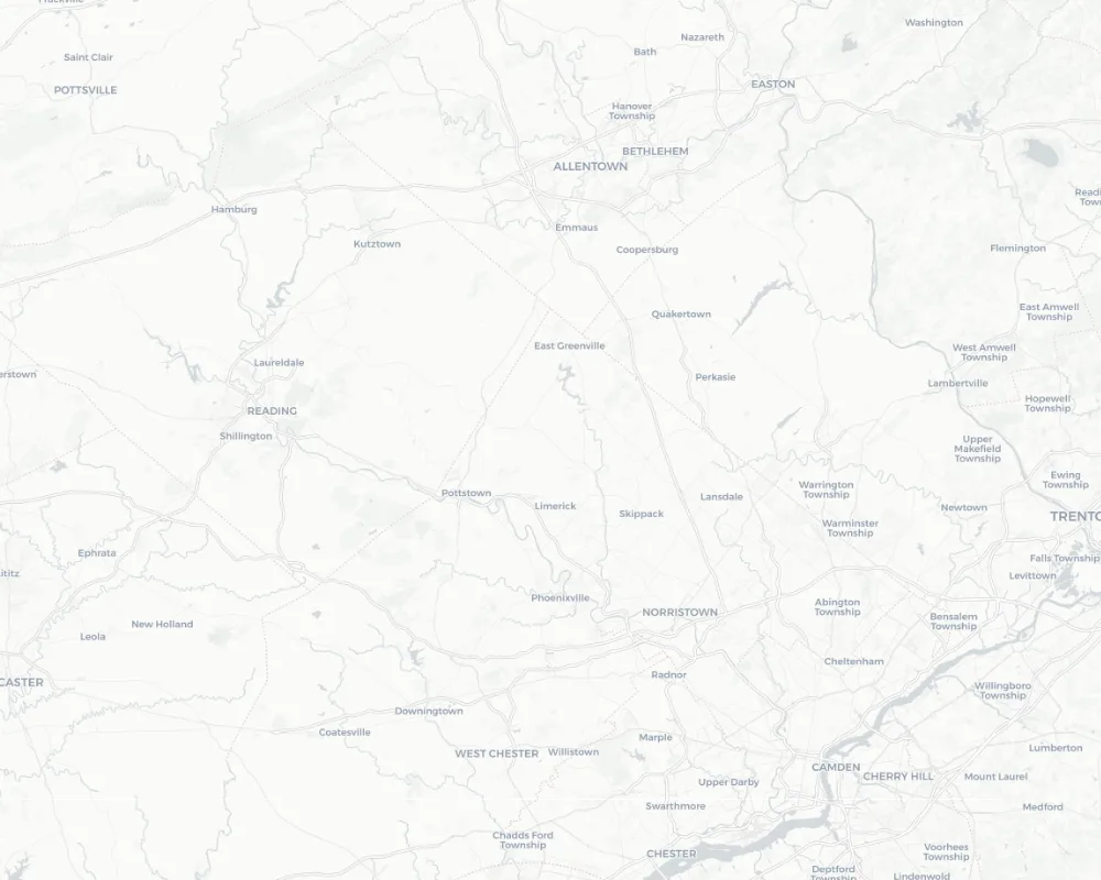 Map of the Pennsylvania counties Master Attic serves