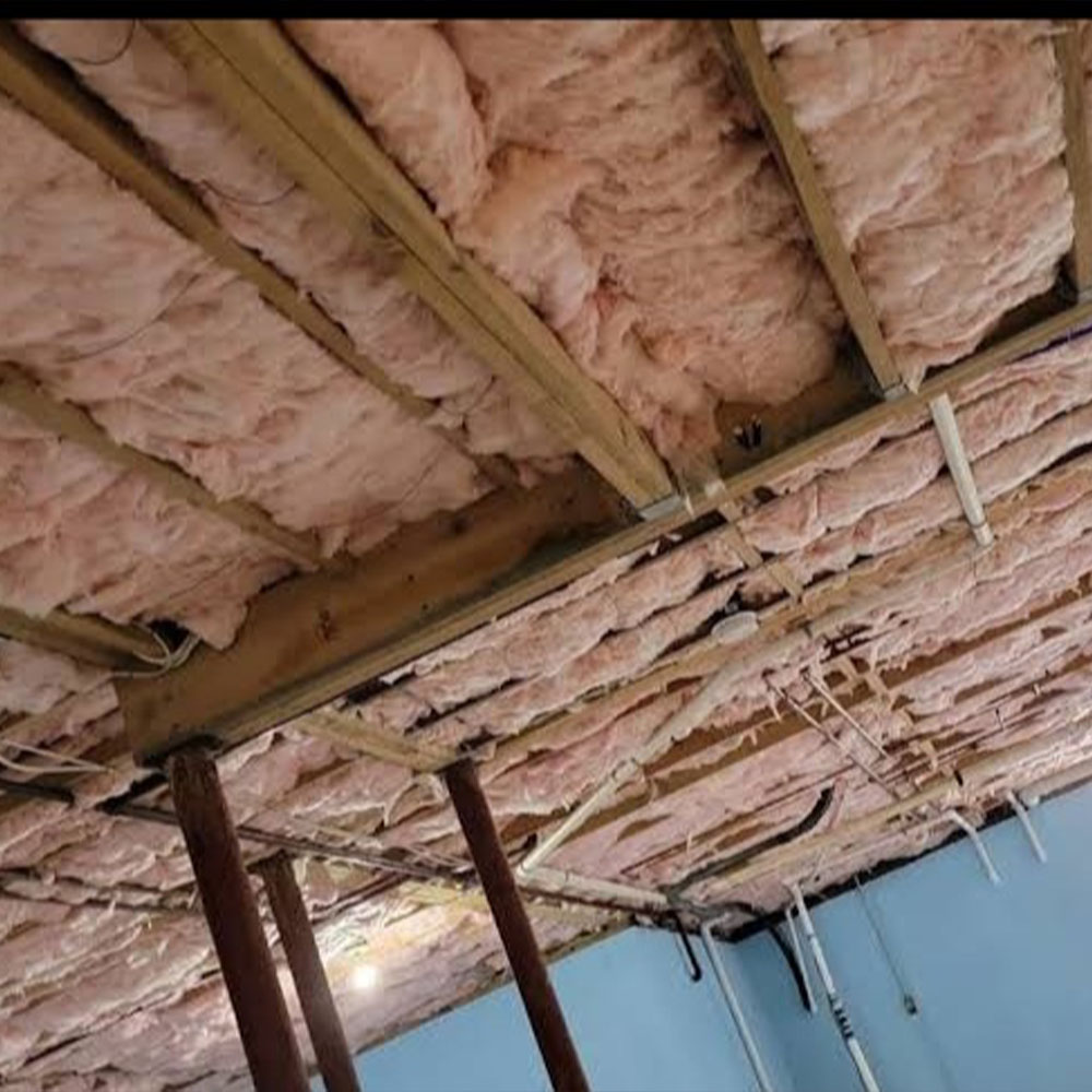 Image of a refurbished basement following the installation of new foam insulation